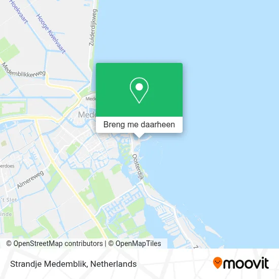 Strandje Medemblik kaart