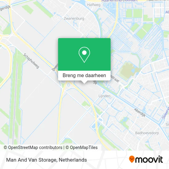 Man And Van Storage kaart