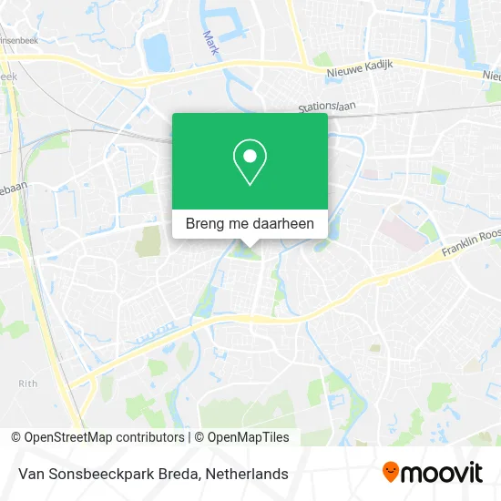 Van Sonsbeeckpark Breda kaart
