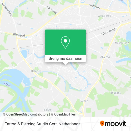 Tattoo & Piercing Studio Gert kaart