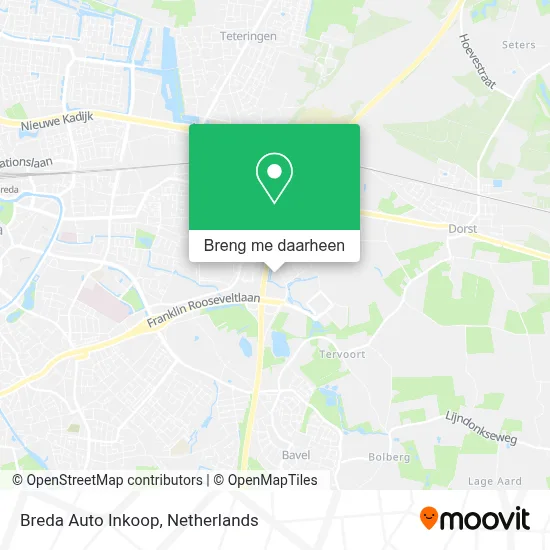 Breda Auto Inkoop kaart