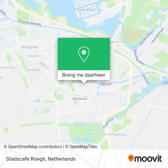 Stadscafe Roegh kaart