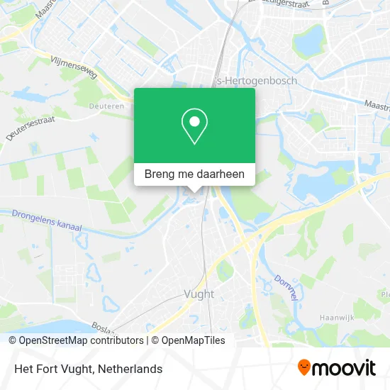 Het Fort Vught kaart