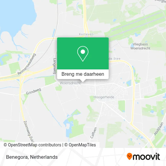 Benegora kaart