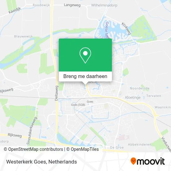 Westerkerk Goes kaart