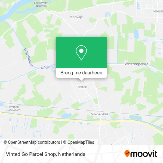 Vinted Go Parcel Shop kaart