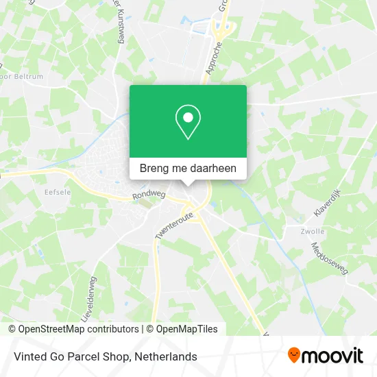 Vinted Go Parcel Shop kaart