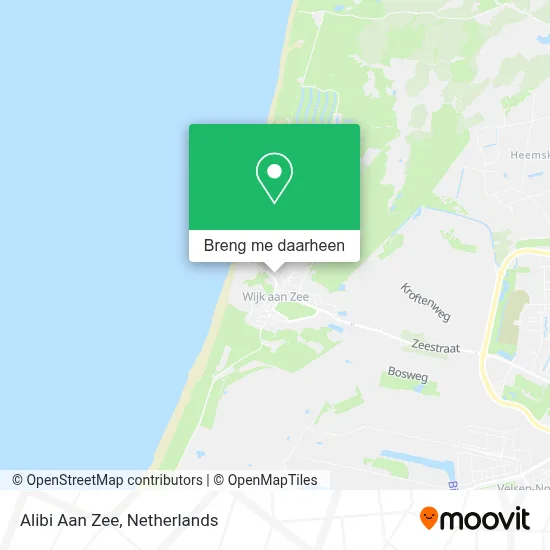 Alibi Aan Zee kaart