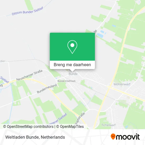 Weltladen Bunde kaart