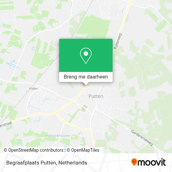 Begraafplaats Putten kaart