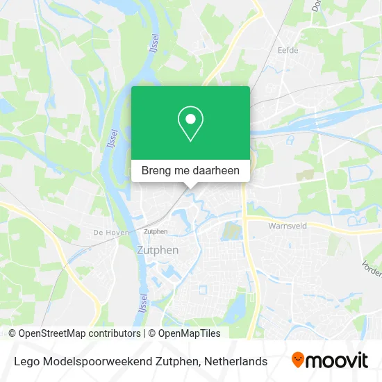 Lego Modelspoorweekend Zutphen kaart
