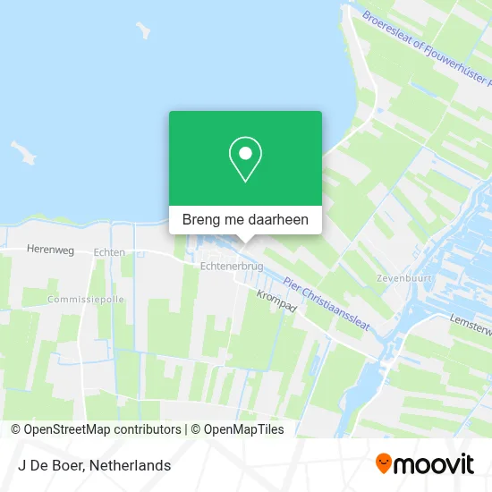 J De Boer kaart