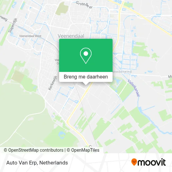 Auto Van Erp kaart