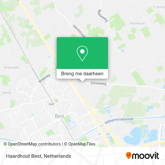 Haardhout Best kaart
