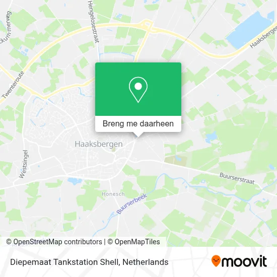 Diepemaat Tankstation Shell kaart