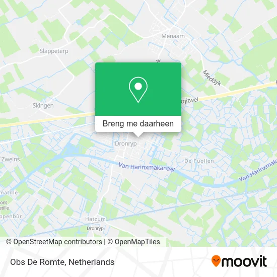 Obs De Romte kaart