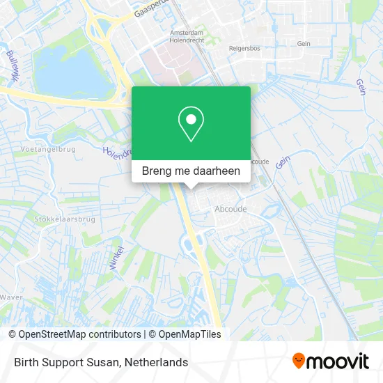Birth Support Susan kaart