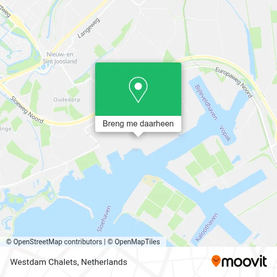 Westdam Chalets kaart
