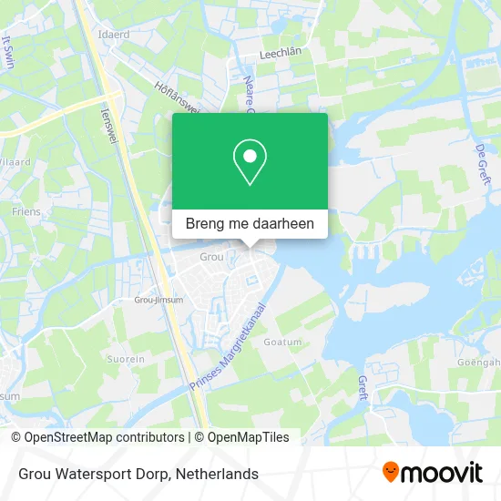 Grou Watersport Dorp kaart