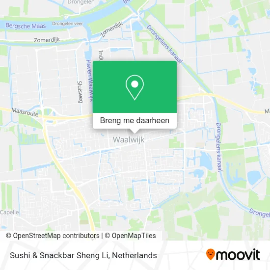 Sushi & Snackbar Sheng Li kaart
