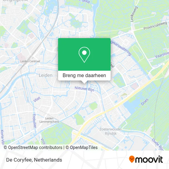 De Coryfee kaart