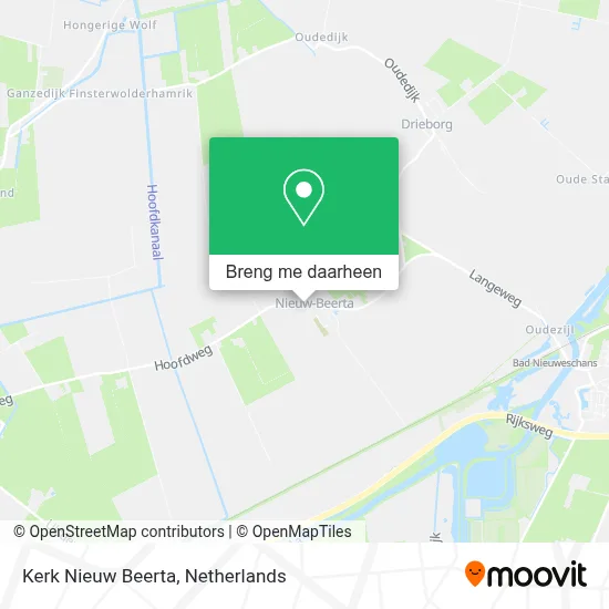 Kerk Nieuw Beerta kaart