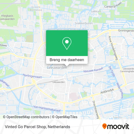 Vinted Go Parcel Shop kaart
