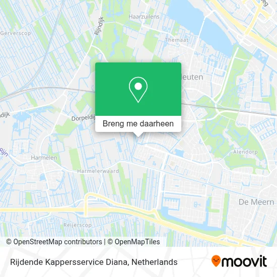 Rijdende Kappersservice Diana kaart
