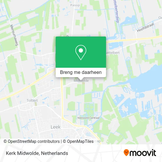 Kerk Midwolde kaart