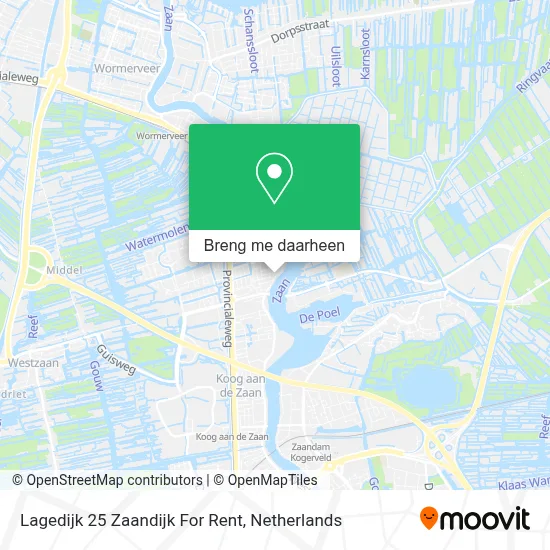 Lagedijk 25 Zaandijk For Rent kaart