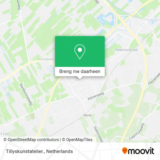 Tillyskunstatelier. kaart