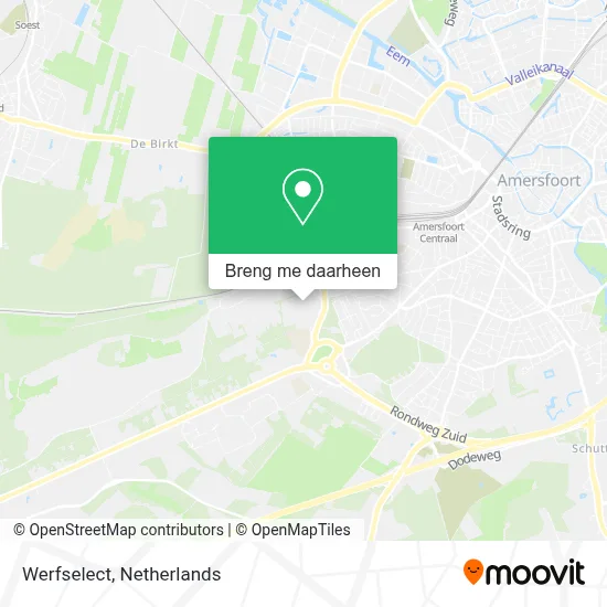 Werfselect kaart