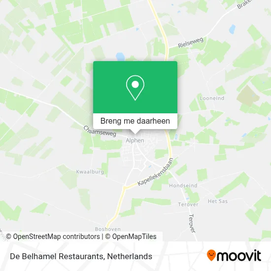 De Belhamel Restaurants kaart