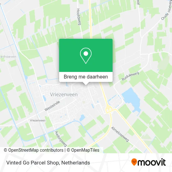 Vinted Go Parcel Shop kaart