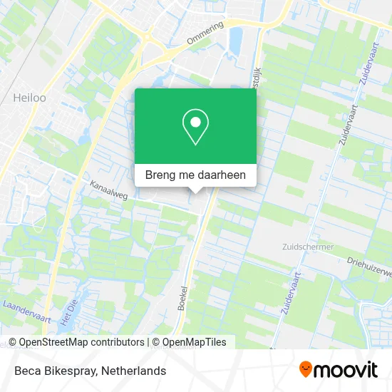 Beca Bikespray kaart