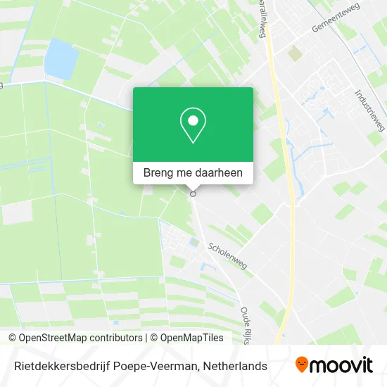 Rietdekkersbedrijf Poepe-Veerman kaart