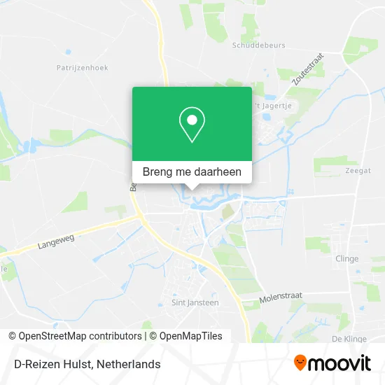 D-Reizen Hulst kaart