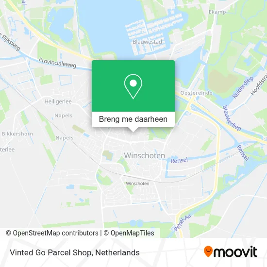 Vinted Go Parcel Shop kaart