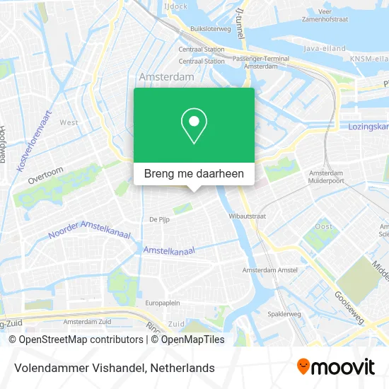 Volendammer Vishandel kaart