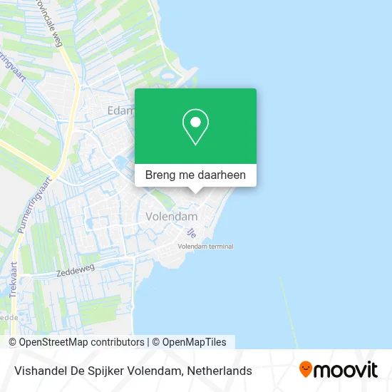 Vishandel De Spijker Volendam kaart