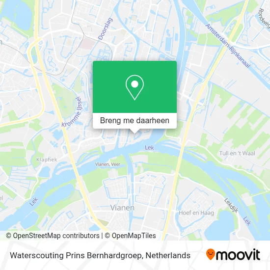 Waterscouting Prins Bernhardgroep kaart
