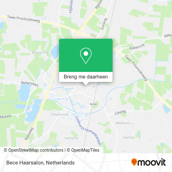 Bece Haarsalon kaart