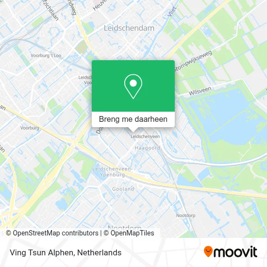 Ving Tsun Alphen kaart