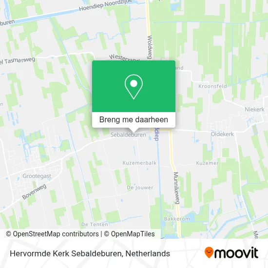 Hervormde Kerk Sebaldeburen kaart