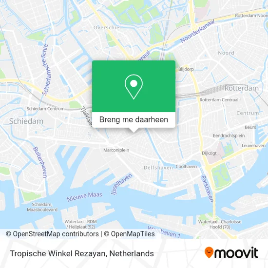 Tropische Winkel Rezayan kaart