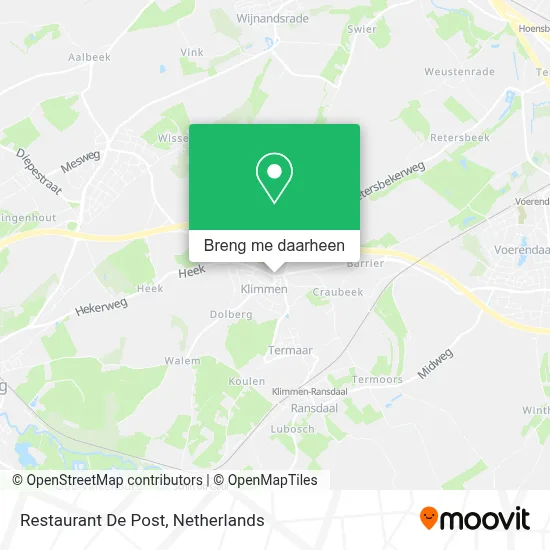 Restaurant De Post kaart