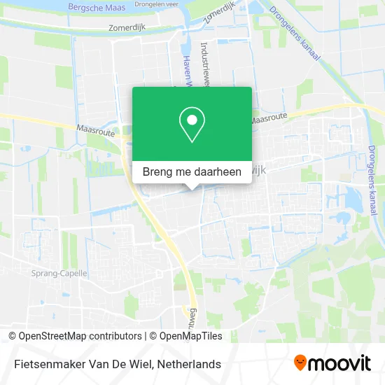 Fietsenmaker Van De Wiel kaart