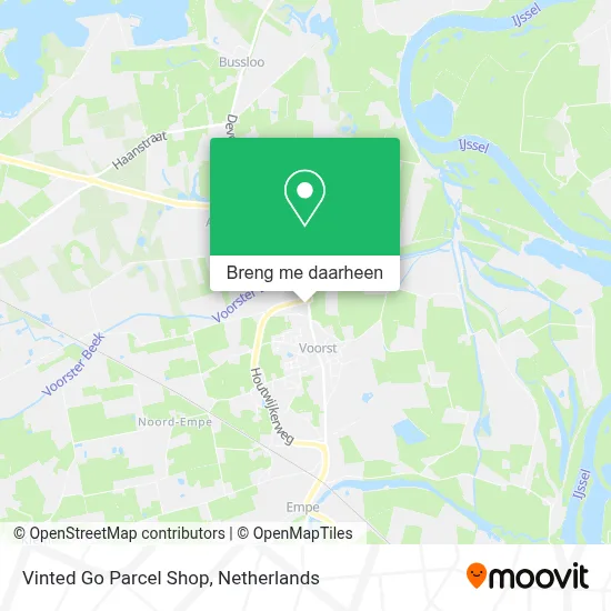 Vinted Go Parcel Shop kaart