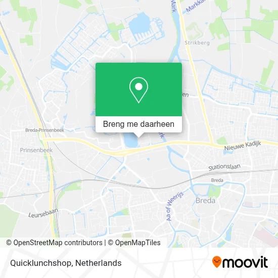 Quicklunchshop kaart
