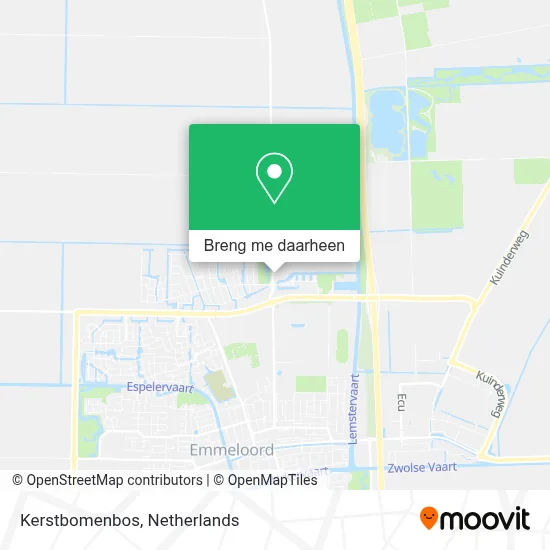 Kerstbomenbos kaart